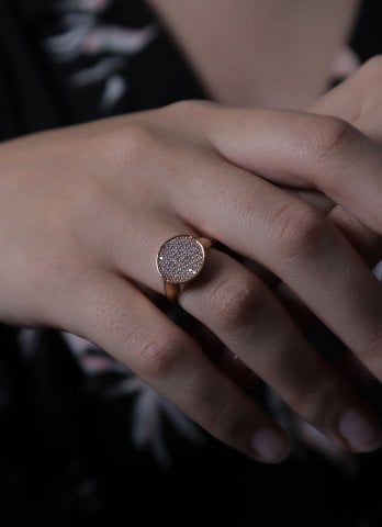 Manodi  Juliaa Swaroski Taşlı Altın Yüzük