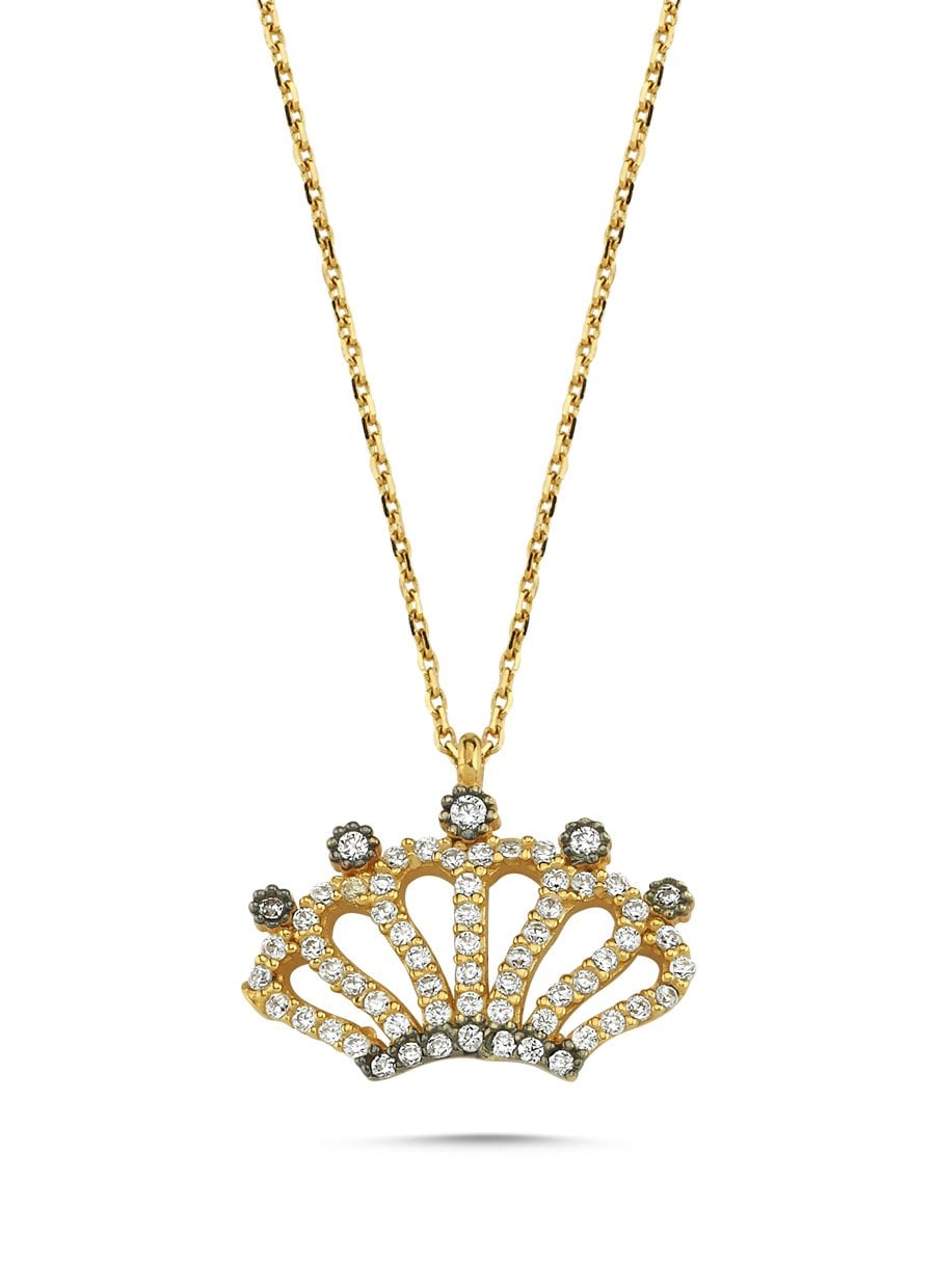 MANODİ Evalia Crown Altın Kolye